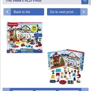 Fisher Price Little People Advent Calendar 24 pcs Count Down to Christmas 2022